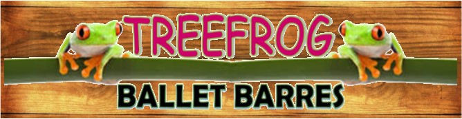 treefrog ballet barre logo - free standing ballet barres